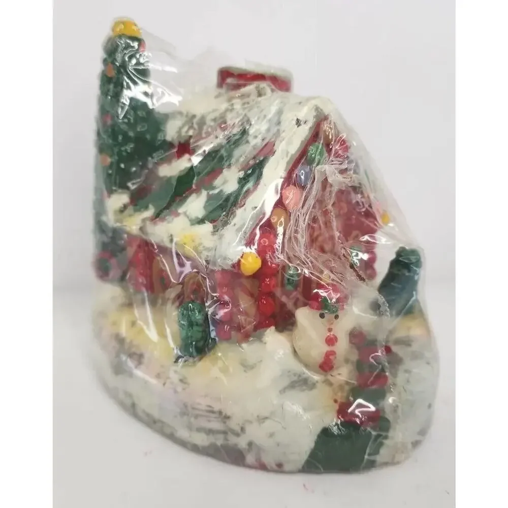 Vintage Wal-Mart Christmas House Candle New‎ in Packaging 4